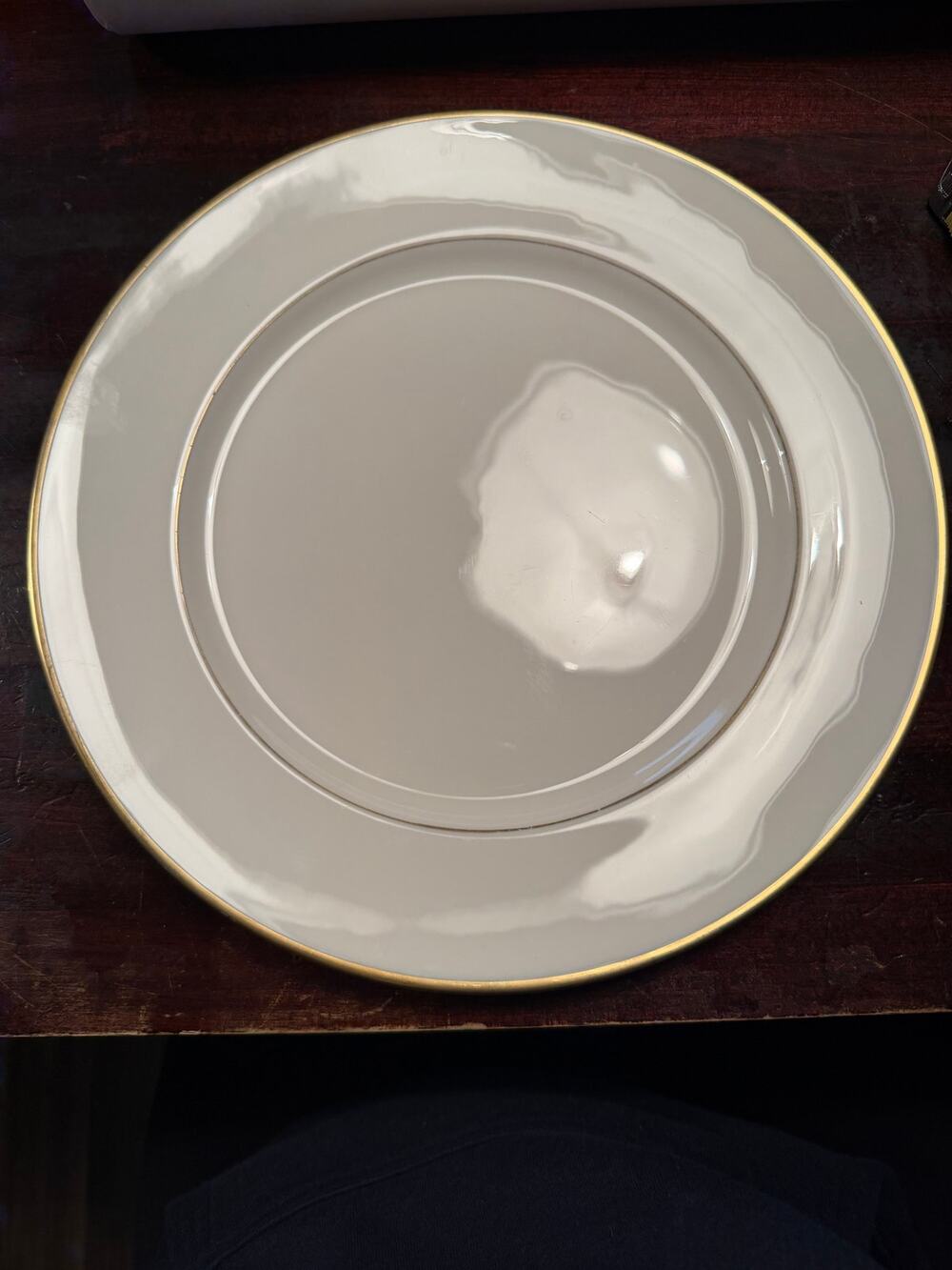 Gorham Fine China Gold Rim 11 Inch Service Charger Plate -Display Purposes Only